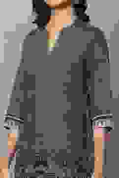 Green Viscose Polyester Viscose Rayon Kurta Pants Set image number 1