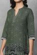 Green Viscose Polyester Viscose Rayon Kurta Pants Set image number 1