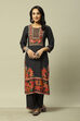 Ecru LIVA Straight Printed Kurta image number 5