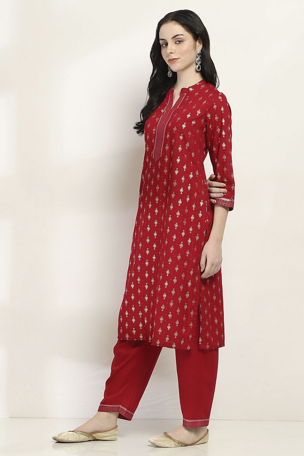 Pink Viscose Straight SET image number 3