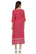 Pink Flared Viscose Dress image number 3