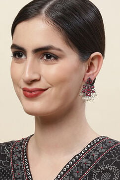 Red Alloy Earrings image number 3