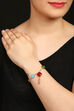 Multicolor Glass Faceted Beads With Tassel Bracelet image number 0