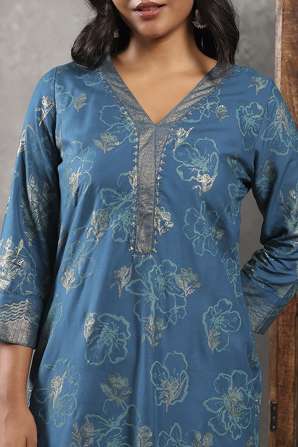 Green Viscose Rayon Printed Straight Suit Set image number 1