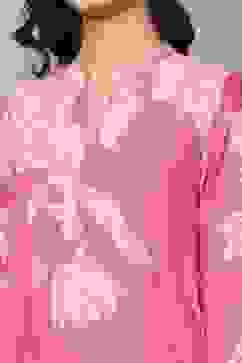 Pink Cotton Straight Kurtas image number 1