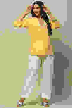 Mustard Yellow Rayon Indie Top image number 0