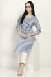 Indigo Cotton Straight Kurta image number 0