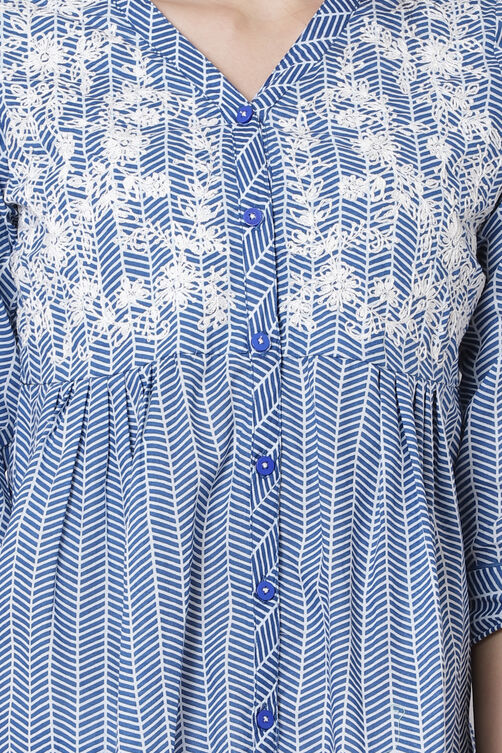 Blue Cotton Indie Top image number 1