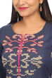 Blue A-Line Poly Cotton Kurta image number 1