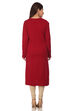 Red Straight Poly Cotton Kurta image number 4