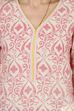 Pink Straight Gauge Kurta image number 4