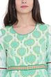 Green Cotton Kalidar Kurta image number 1