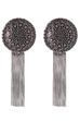 Silver Metal Brass Earrings image number 2
