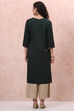 Phalsa LIVA Straight Kurta image number 4