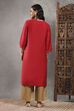 Green Viscose Blend Printed Straight Kurta image number 3