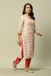 Green LIVA Straight Printed Kurta image number 4