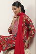 Red Cotton Straight Suit Sets image number 7