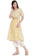 Beige Cotton Straight Kurta image number 3