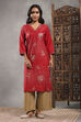 Green Viscose Blend Printed Straight Kurta image number 5