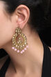 Pink Metal Brass Earring