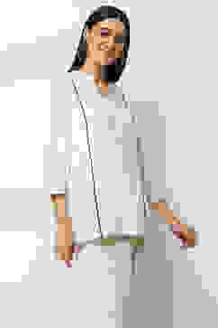 Off-White Cotton Blend Straight Top image number 4