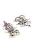 Red Metal Brass Earrings image number 2