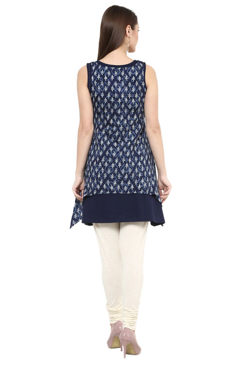 Indigo Straight Poly Chanderi Indie Top image number 4