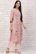 Red Art Silk Straight Kurta image number 3