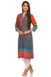 Blue Straight Modal Kurta image number 2