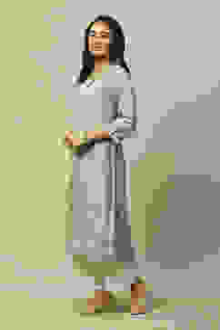 Green LIVA Straight Printed Kurta image number 2