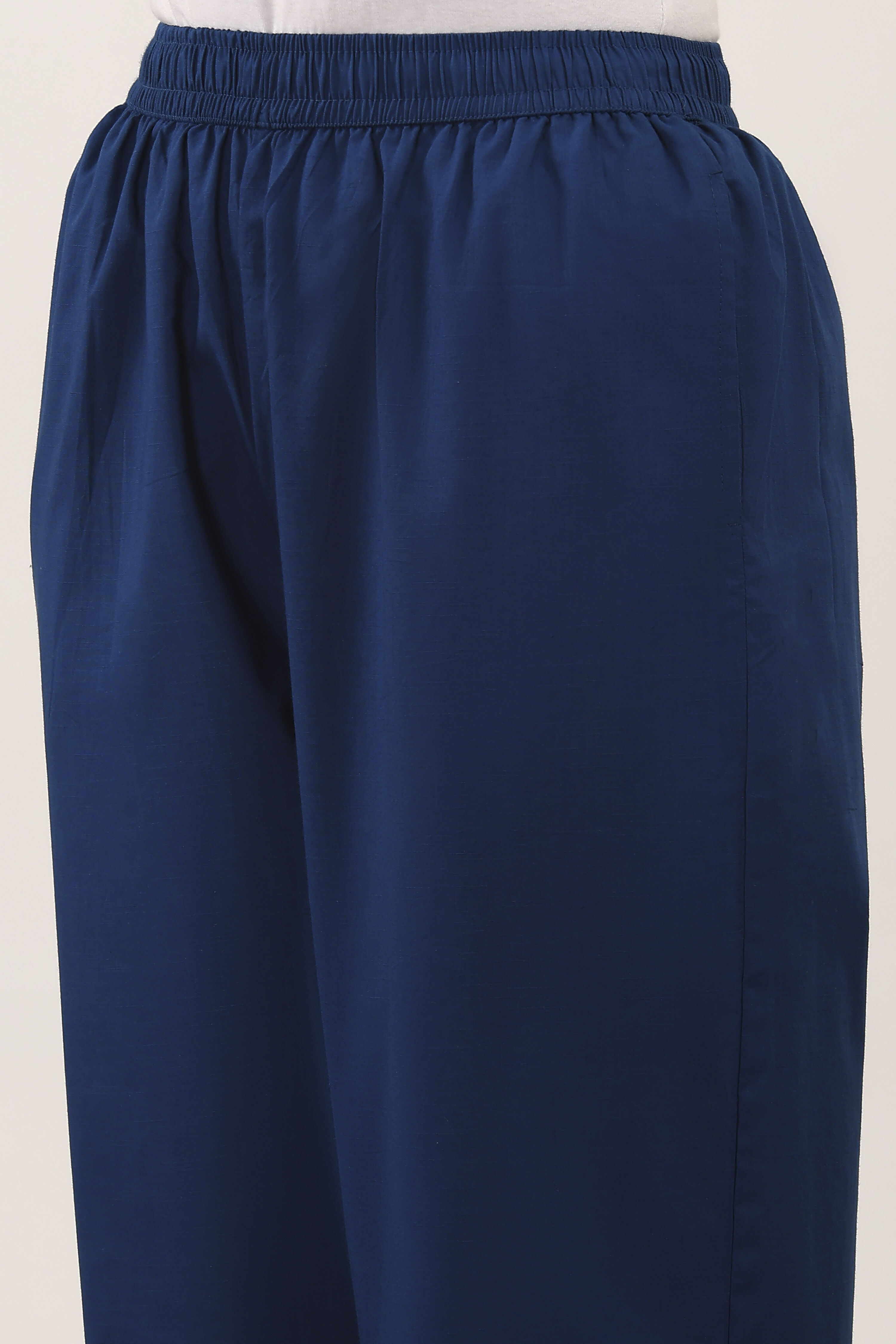 Blue Cotton Kurta Pants Set image number 2