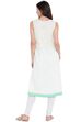 Green Cotton A-Line Kurta image number 6