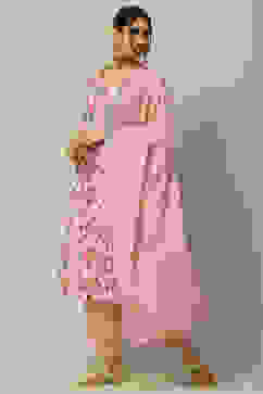 Pink Voile Straight Suit Set image number 0