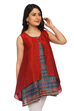 Rust Flared Viscose Indie Top image number 3