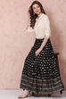 Black Art Silk Skirt Set image number 6