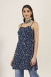 Blue Cotton Blend Straight Kurtas image number 2