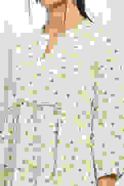 Olive Green Printed Tiered Dress image number 1