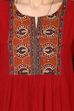 Maroon Straight Viscose Rayon Kurta image number 4