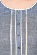 Blue Straight Chambray Kurta image number 1