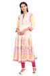 Off White Kalidar Viscose Rayon Kurta image number 3