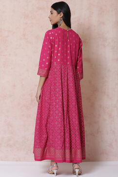 Fuschia LIVA Kalidar Dress image number 5