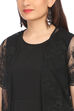 Black Art Silk Kurta Gown image number 1