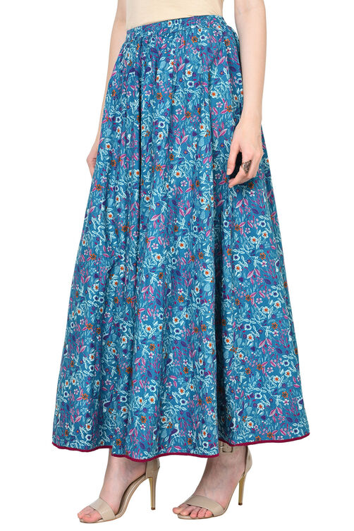 Blue Cotton Skirt image number 2