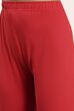 Red Viscose Rayon Straight Kurta Pants Set image number 2