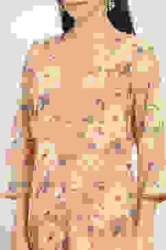 Peach Cotton Blend Straight Set image number 1