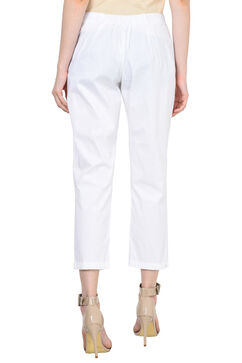 White Cotton Pants image number 4