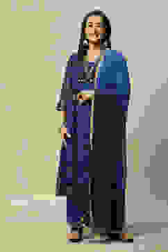 Blue Polyester Printed Dupatta image number 0