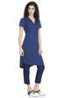 Indigo Straight Cotton Kurta image number 3