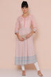 Peach Viscose Rayon Kalidar Kurta image number 3