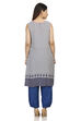 Blue Viscose A-Line Kurta image number 4